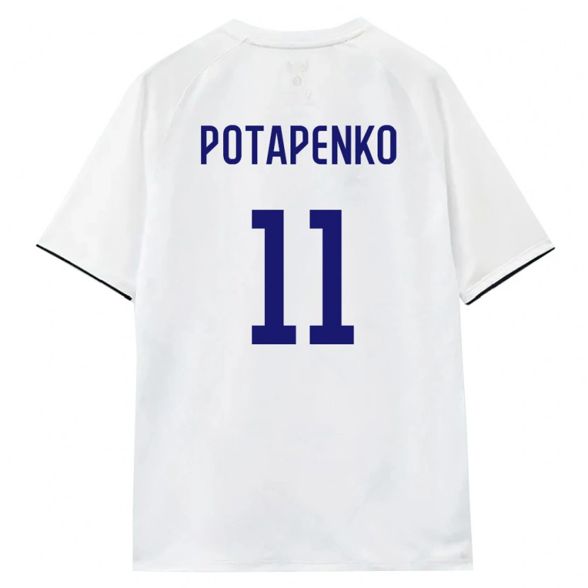 Danxen Hombre Camiseta Rusia Egor Potapenko #11 Blanco Marrón Negro 2ª Equipación 26-28 La Camisa México