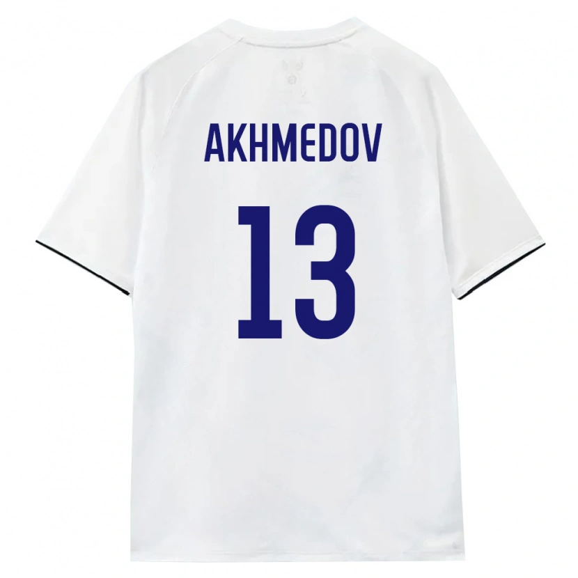 Danxen Hombre Camiseta Rusia Ilyas Akhmedov #13 Blanco Marrón Negro 2ª Equipación 26-28 La Camisa México