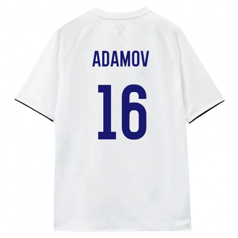 Danxen Hombre Camiseta Rusia Denis Adamov #16 Blanco Marrón Negro 2ª Equipación 26-28 La Camisa México