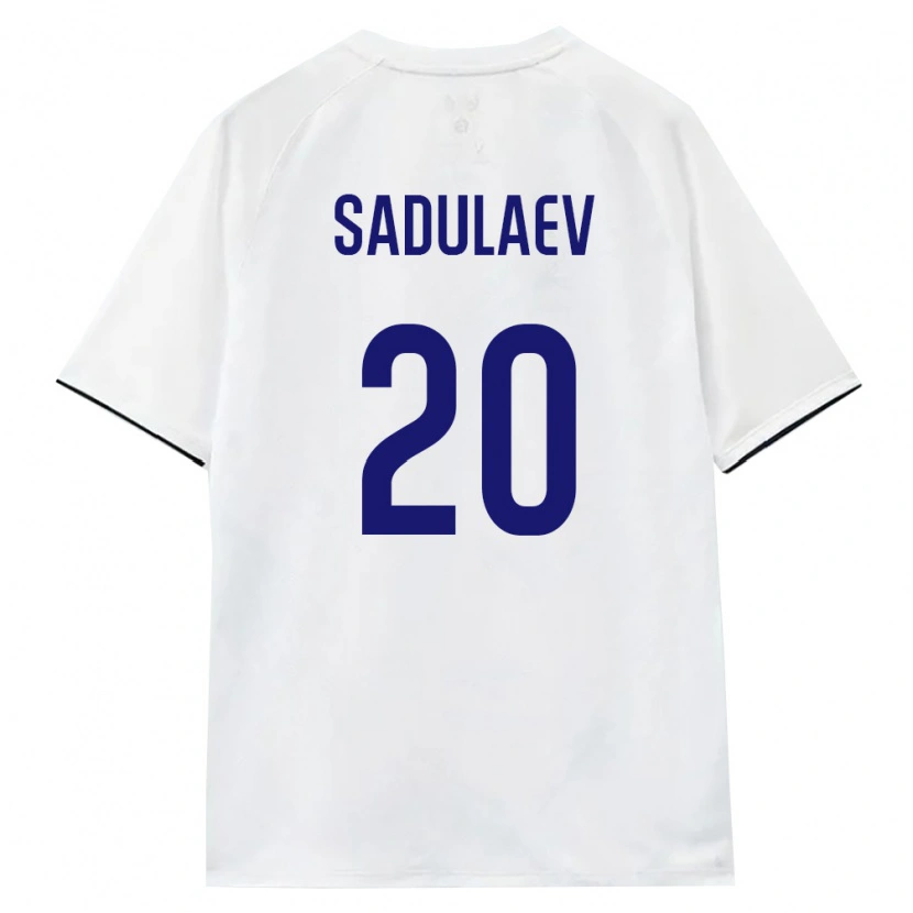 Danxen Hombre Camiseta Rusia Lechi Sadulaev #20 Blanco Marrón Negro 2ª Equipación 26-28 La Camisa México
