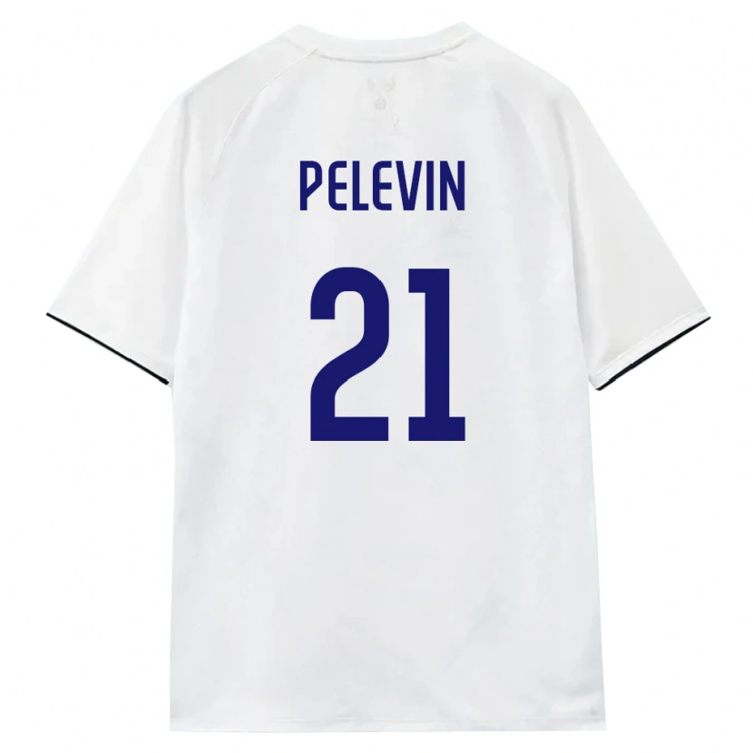 Danxen Hombre Camiseta Rusia Pavel Pelevin #21 Blanco Marrón Negro 2ª Equipación 26-28 La Camisa México