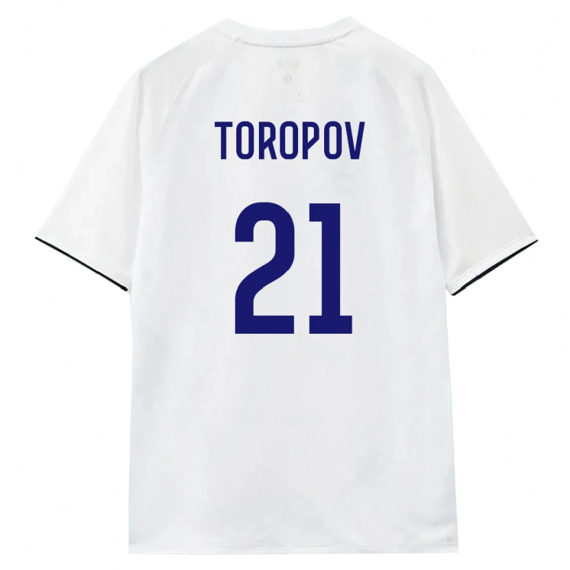 Danxen Hombre Camiseta Rusia Egor Toropov #21 Blanco Marrón Negro 2ª Equipación 26-28 La Camisa México