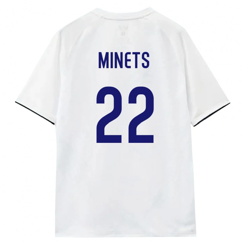 Danxen Hombre Camiseta Rusia Matvey Minets #22 Blanco Marrón Negro 2ª Equipación 26-28 La Camisa México