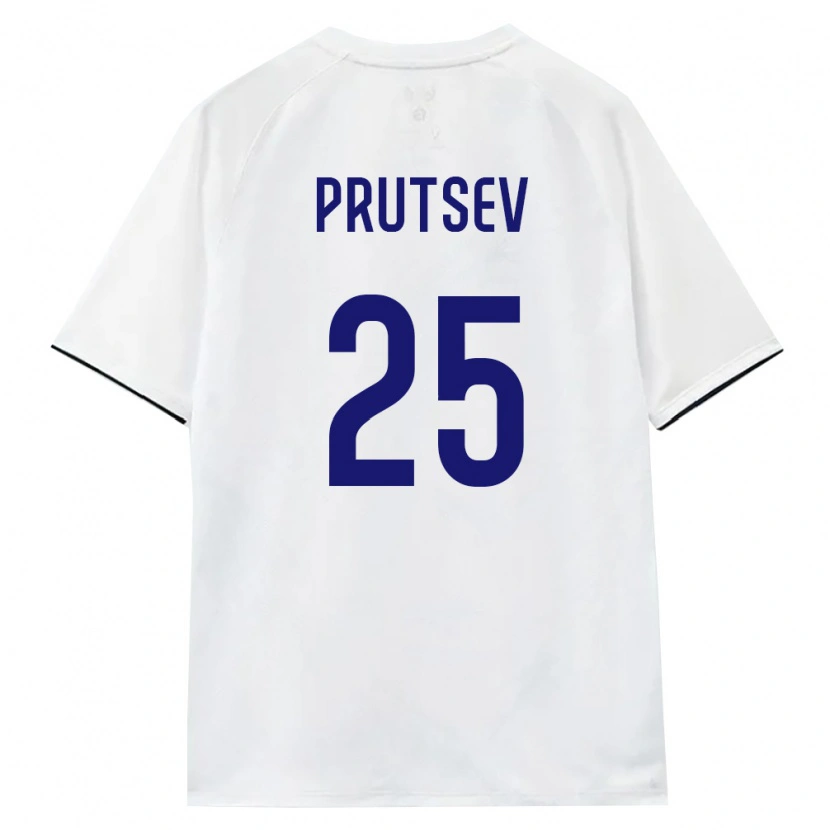Danxen Hombre Camiseta Rusia Danil Prutsev #25 Blanco Marrón Negro 2ª Equipación 26-28 La Camisa México