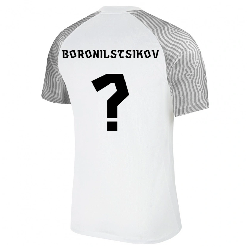 Danxen Hombre Camiseta Estonia Alex Boronilstsikov #0 Blanco Gris 2ª Equipación 26-28 La Camisa México