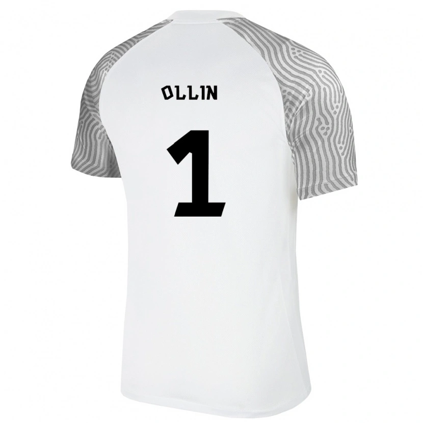 Danxen Hombre Camiseta Estonia Harly Ollin #1 Blanco Gris 2ª Equipación 26-28 La Camisa México