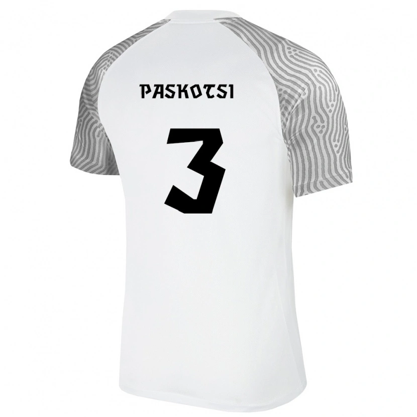Danxen Hombre Camiseta Estonia Maksim Paskotsi #3 Blanco Gris 2ª Equipación 26-28 La Camisa México