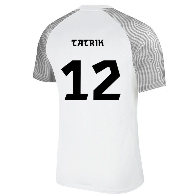 Danxen Hombre Camiseta Estonia Andero Tatrik #12 Blanco Gris 2ª Equipación 26-28 La Camisa México