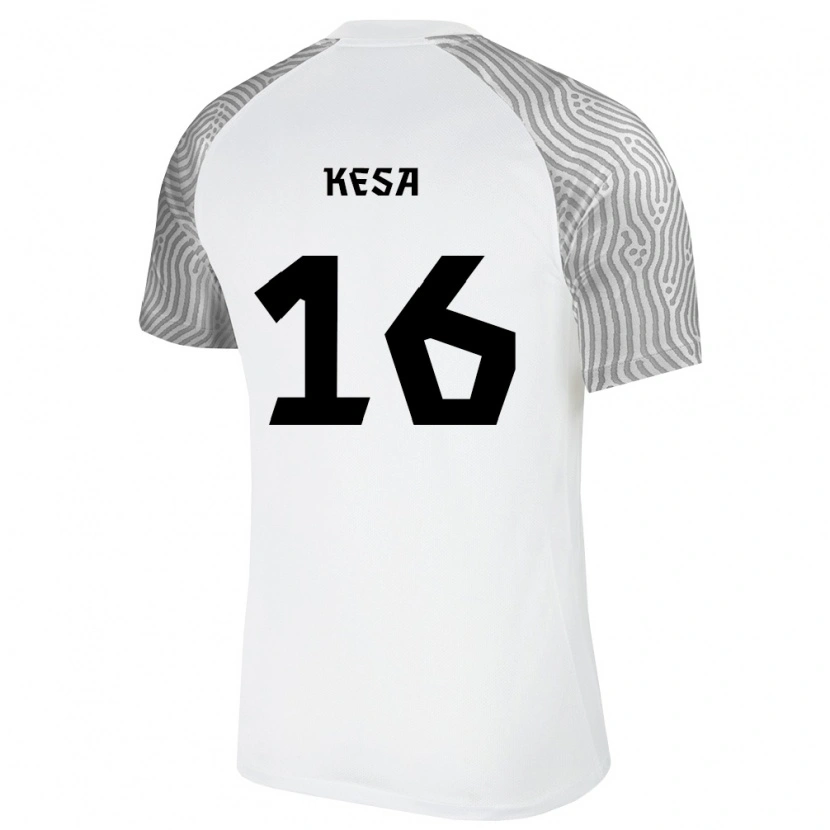 Danxen Hombre Camiseta Estonia Markus Kesa #16 Blanco Gris 2ª Equipación 26-28 La Camisa México