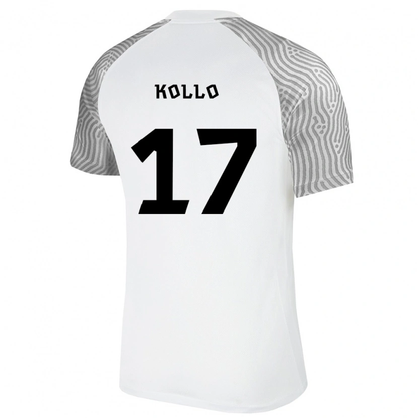 Danxen Hombre Camiseta Estonia Airon Kollo #17 Blanco Gris 2ª Equipación 26-28 La Camisa México