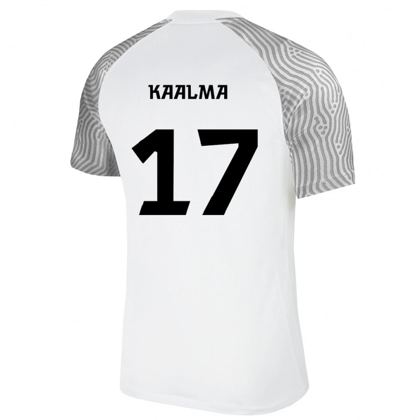 Danxen Hombre Camiseta Estonia Markus Kaalma #17 Blanco Gris 2ª Equipación 26-28 La Camisa México