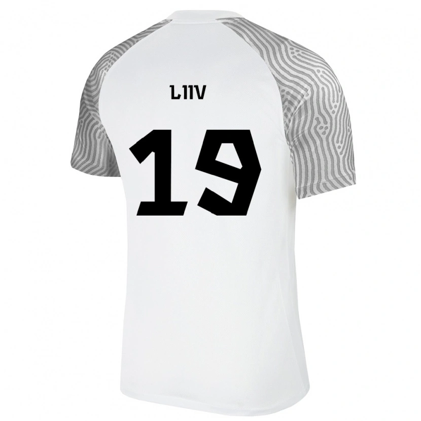 Danxen Hombre Camiseta Estonia Hubert Liiv #19 Blanco Gris 2ª Equipación 26-28 La Camisa México