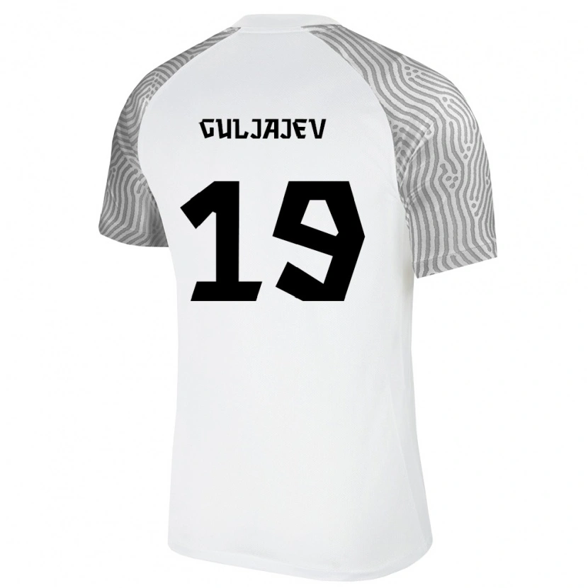 Danxen Hombre Camiseta Estonia Matvei Guljajev #19 Blanco Gris 2ª Equipación 26-28 La Camisa México
