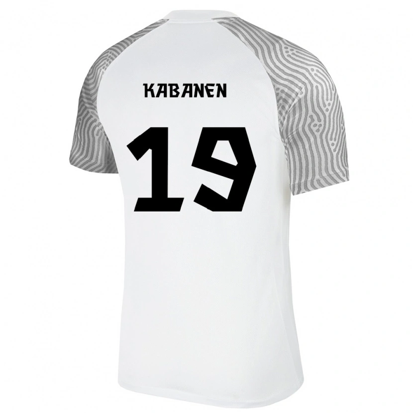 Danxen Hombre Camiseta Estonia Kristjan Kabanen #19 Blanco Gris 2ª Equipación 26-28 La Camisa México