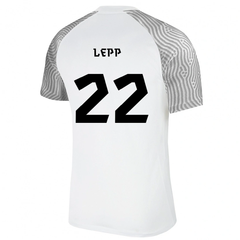 Danxen Hombre Camiseta Estonia Sander Lepp #22 Blanco Gris 2ª Equipación 26-28 La Camisa México