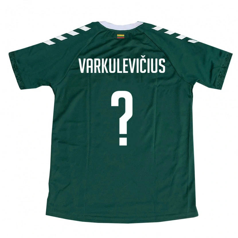 Danxen Hombre Camiseta Lituania Džiugas Varkulevičius #0 Verde Oscuro Blanco 2ª Equipación 26-28 La Camisa México