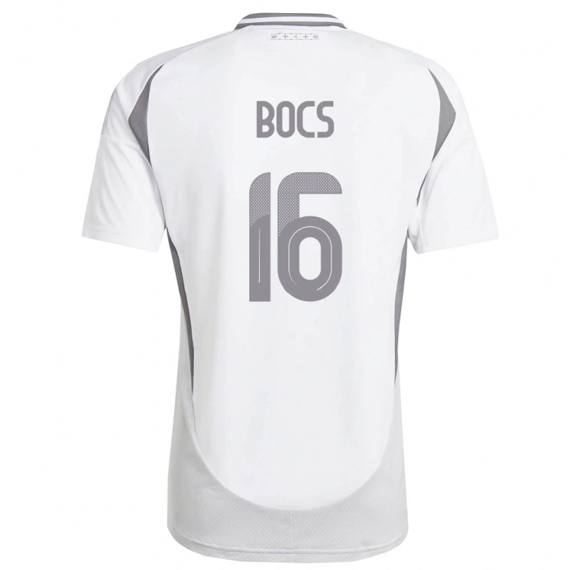 Danxen Hombre Camiseta Letonia Roberts Bocs #16 Blanco Gris Oscuro 2ª Equipación 26-28 La Camisa México