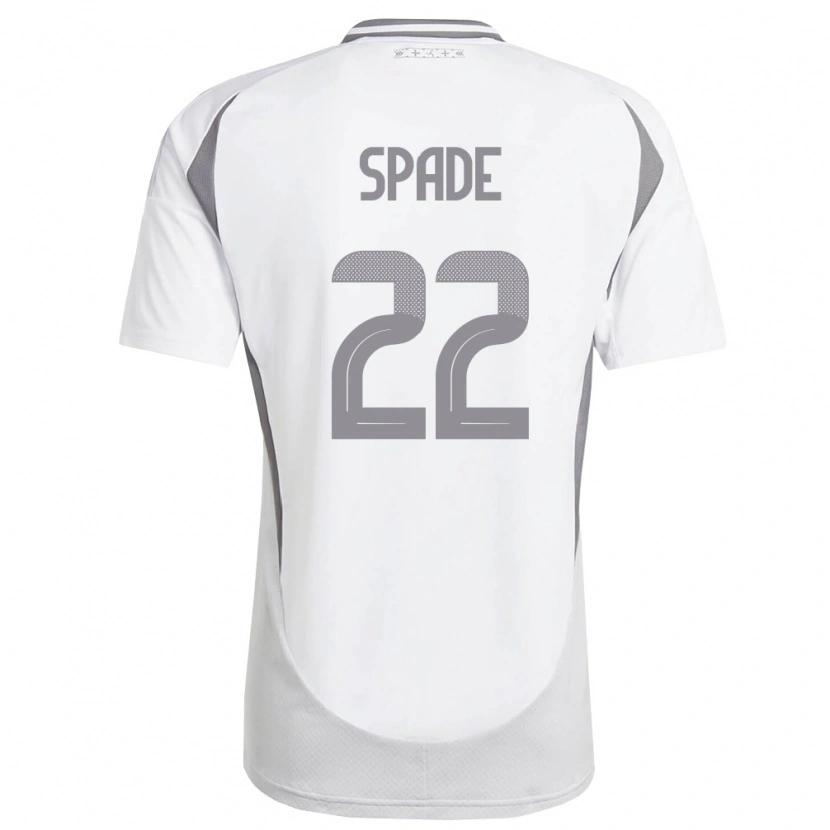 Danxen Hombre Camiseta Letonia Markuss Spade #22 Blanco Gris Oscuro 2ª Equipación 26-28 La Camisa México