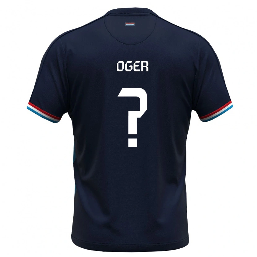 Danxen Hombre Camiseta Luxemburgo Mylan Oger #0 Azul Real Rojo 2ª Equipación 26-28 La Camisa México