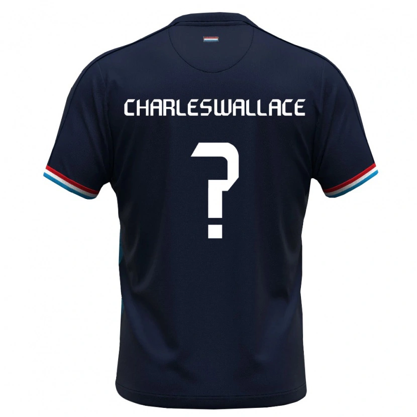 Danxen Hombre Camiseta Luxemburgo Alexander Charles Wallace #0 Azul Real Rojo 2ª Equipación 26-28 La Camisa México