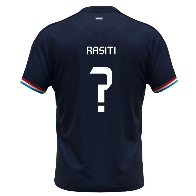 Danxen Hombre Camiseta Luxemburgo Mirza Rasiti #0 Azul Real Rojo 2ª Equipación 26-28 La Camisa México