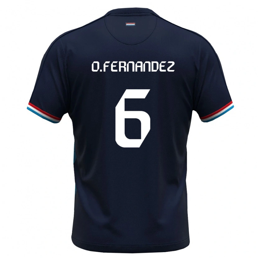 Danxen Hombre Camiseta Luxemburgo Oriol Fernandez Berenguer #6 Azul Real Rojo 2ª Equipación 26-28 La Camisa México