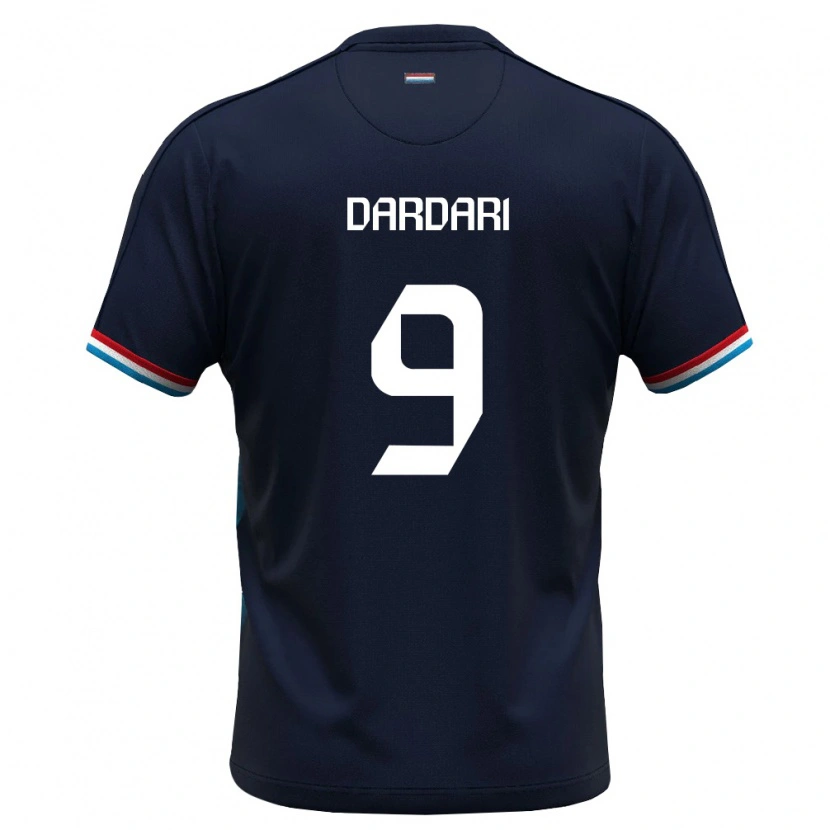 Danxen Hombre Camiseta Luxemburgo Aiman Dardari #9 Azul Real Rojo 2ª Equipación 26-28 La Camisa México