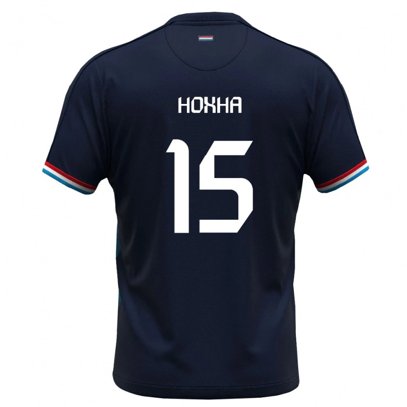 Danxen Hombre Camiseta Luxemburgo Flavjo Hoxha #15 Azul Real Rojo 2ª Equipación 26-28 La Camisa México