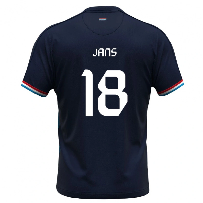 Danxen Hombre Camiseta Luxemburgo Laurent Jans #18 Azul Real Rojo 2ª Equipación 26-28 La Camisa México