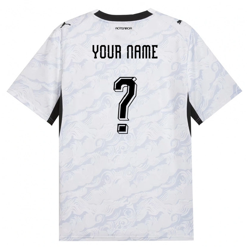 Danxen Hombre Camiseta Nueva Zelanda Su Nombre #0 Negro Blanco 2ª Equipación 26-28 La Camisa México