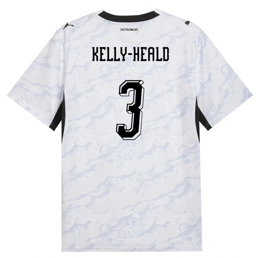 Danxen Hombre Camiseta Nueva Zelanda Lukas Kelly-Heald #3 Negro Blanco 2ª Equipación 26-28 La Camisa México
