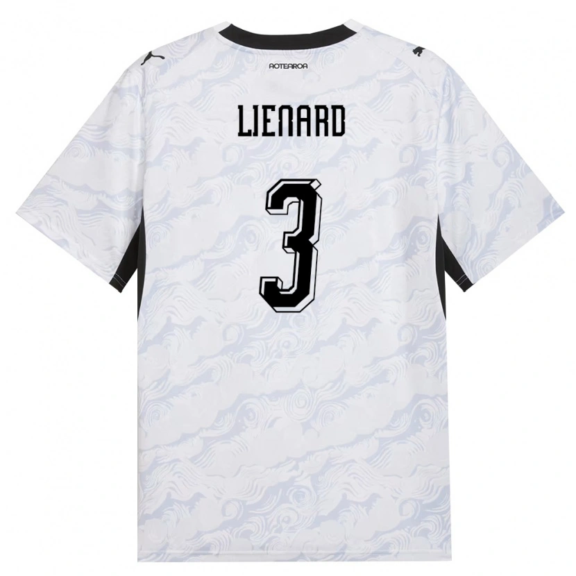 Danxen Hombre Camiseta Nueva Zelanda Alex Lienard #3 Negro Blanco 2ª Equipación 26-28 La Camisa México