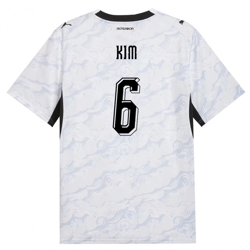 Danxen Hombre Camiseta Nueva Zelanda Damion Kim #6 Negro Blanco 2ª Equipación 26-28 La Camisa México