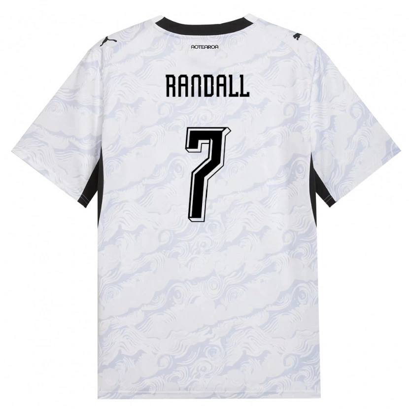 Danxen Hombre Camiseta Nueva Zelanda Jesse Randall #7 Negro Blanco 2ª Equipación 26-28 La Camisa México