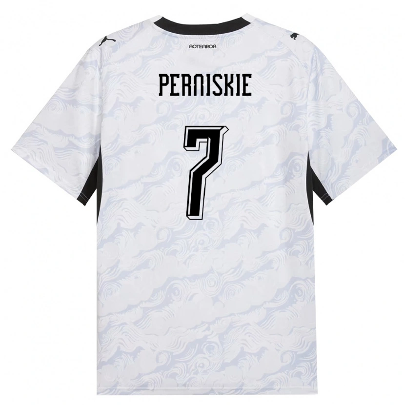 Danxen Hombre Camiseta Nueva Zelanda Jack Perniskie #7 Negro Blanco 2ª Equipación 26-28 La Camisa México