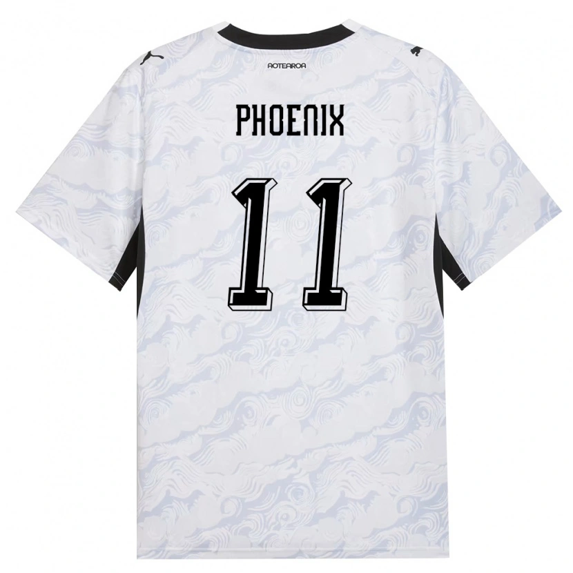 Danxen Hombre Camiseta Nueva Zelanda Codey Phoenix #11 Negro Blanco 2ª Equipación 26-28 La Camisa México