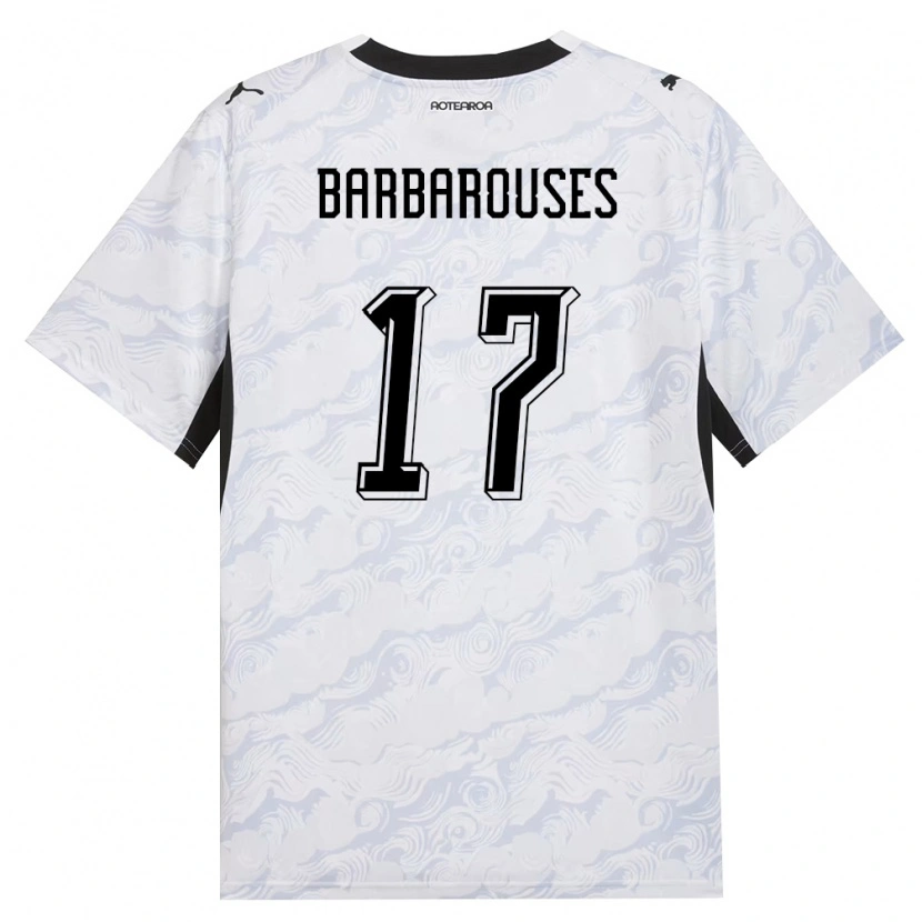 Danxen Hombre Camiseta Nueva Zelanda Kosta Barbarouses #17 Negro Blanco 2ª Equipación 26-28 La Camisa México