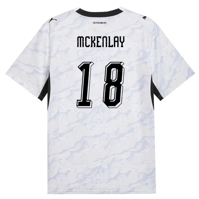 Danxen Hombre Camiseta Nueva Zelanda Finn Mckenlay #18 Negro Blanco 2ª Equipación 26-28 La Camisa México