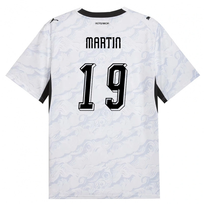 Danxen Hombre Camiseta Nueva Zelanda Nathan Martin #19 Negro Blanco 2ª Equipación 26-28 La Camisa México