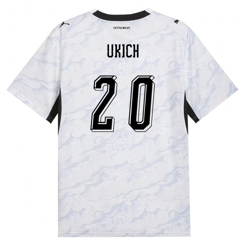 Danxen Hombre Camiseta Nueva Zelanda Stipe Ukich #20 Negro Blanco 2ª Equipación 26-28 La Camisa México
