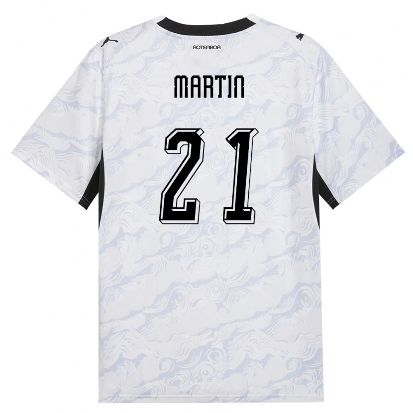 Danxen Hombre Camiseta Nueva Zelanda Will Martin #21 Negro Blanco 2ª Equipación 26-28 La Camisa México