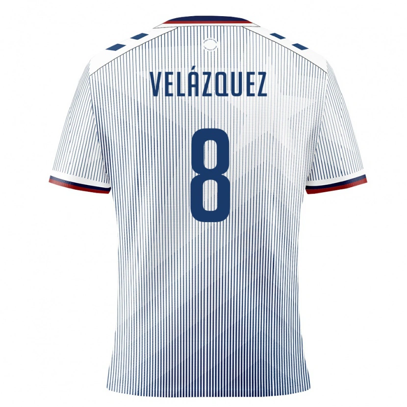 Danxen Hombre Camiseta Puerto Rico Ougir Velázquez #8 Azul Real Blanco 2ª Equipación 26-28 La Camisa México