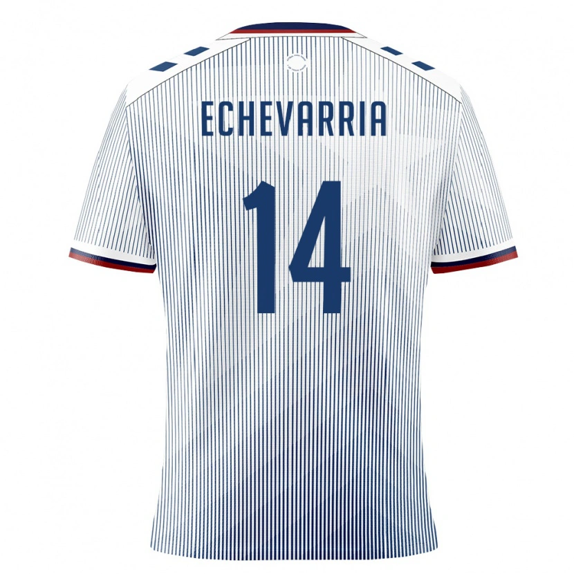 Danxen Hombre Camiseta Puerto Rico Diego Echevarria #14 Azul Real Blanco 2ª Equipación 26-28 La Camisa México