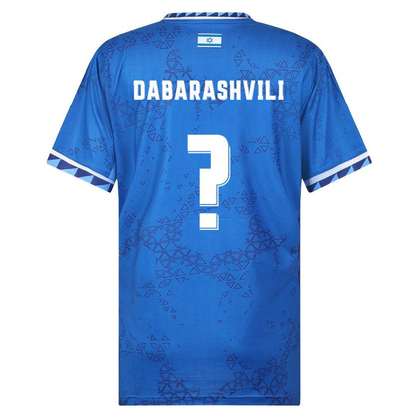 Danxen Hombre Camiseta Israel Noam Dabarashvili #0 Azul Blanco 2ª Equipación 26-28 La Camisa México