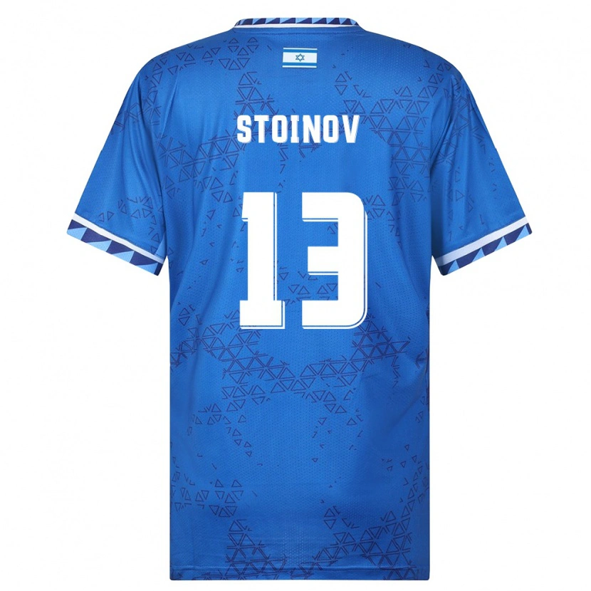 Danxen Hombre Camiseta Israel Nikita Stoinov #13 Azul Blanco 2ª Equipación 26-28 La Camisa México