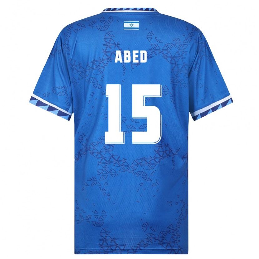Danxen Hombre Camiseta Israel Tay Abed #15 Azul Blanco 2ª Equipación 26-28 La Camisa México