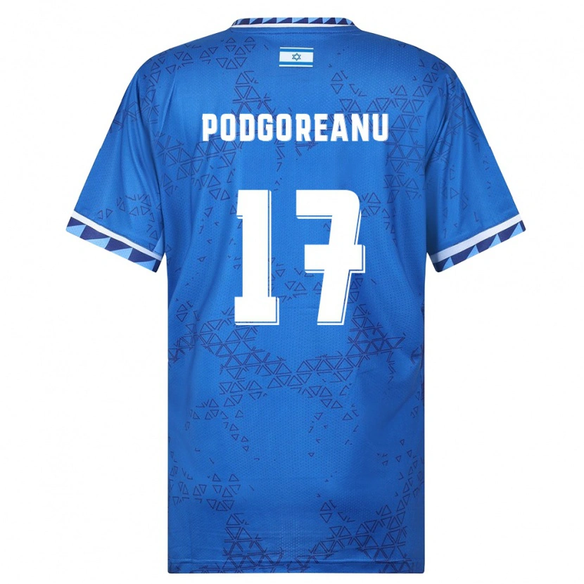 Danxen Hombre Camiseta Israel Suf Podgoreanu #17 Azul Blanco 2ª Equipación 26-28 La Camisa México