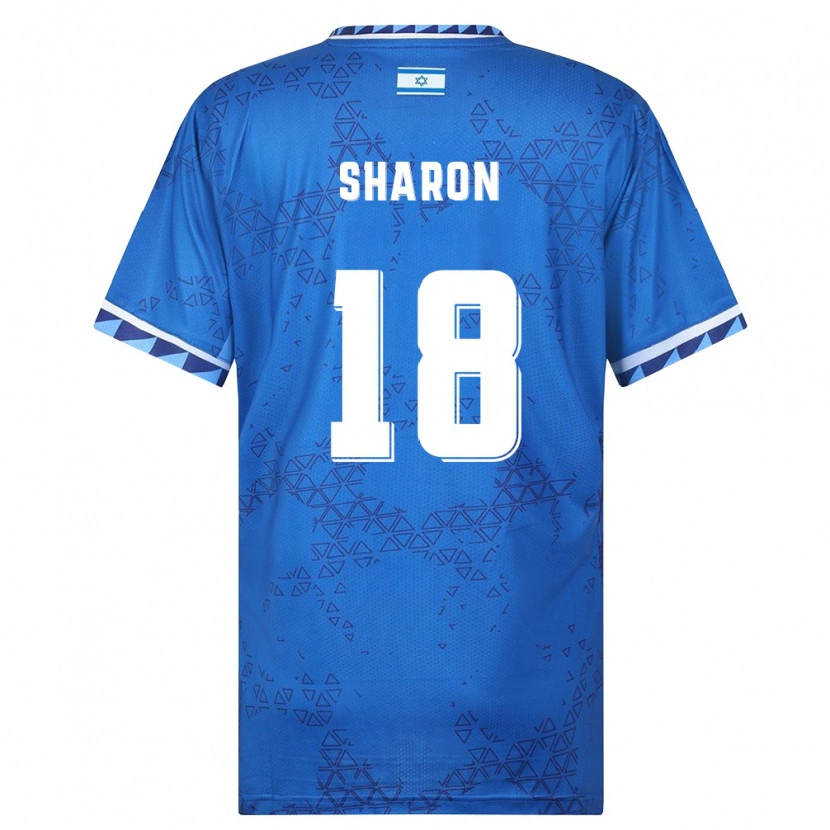Danxen Hombre Camiseta Israel Ido Sharon #18 Azul Blanco 2ª Equipación 26-28 La Camisa México