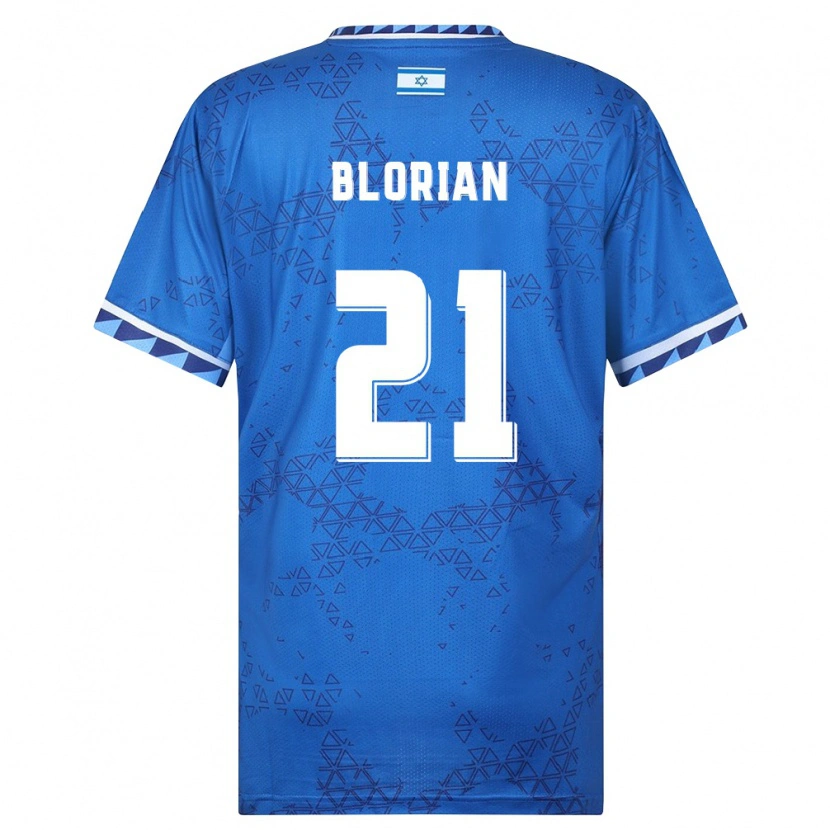 Danxen Hombre Camiseta Israel Or Blorian #21 Azul Blanco 2ª Equipación 26-28 La Camisa México