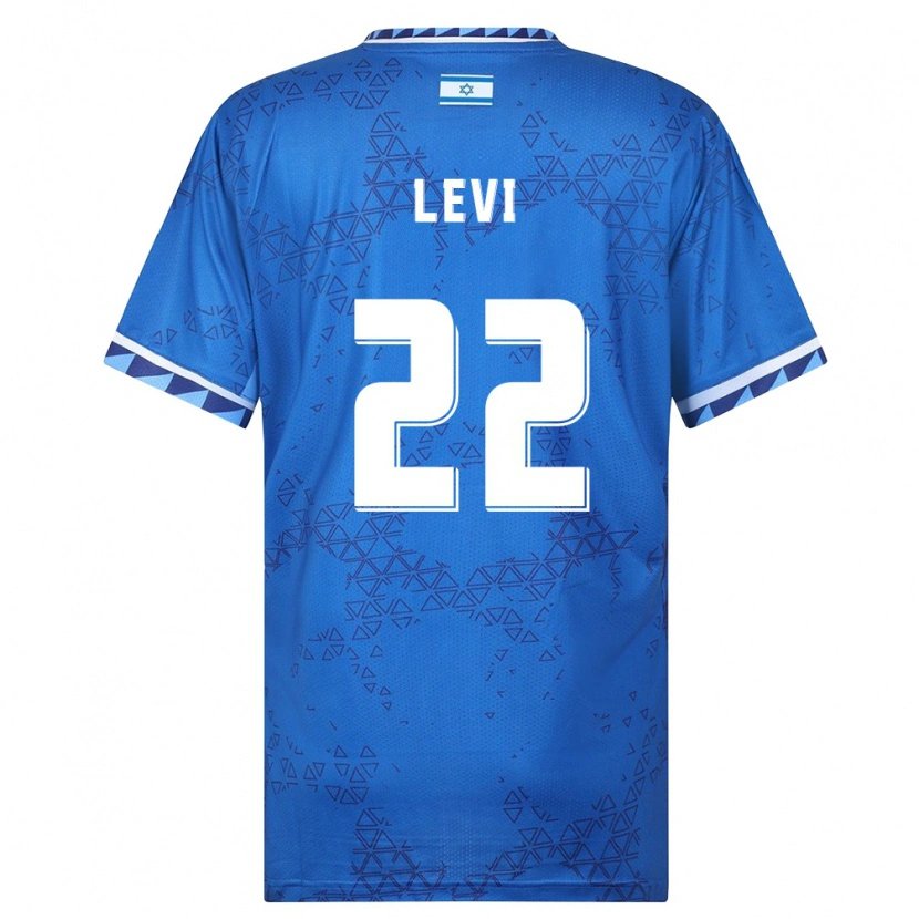 Danxen Hombre Camiseta Israel Yarin Levi #22 Azul Blanco 2ª Equipación 26-28 La Camisa México